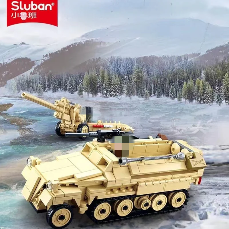 SLUBAN M38-B0695 SDKFZ251 Half Track K18 105MM Cannon - YWOBB