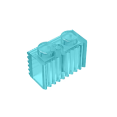 GOBRICKS GDS-797  Modified 1 x 2 with Grille  / Fluted Profile - YWOBB