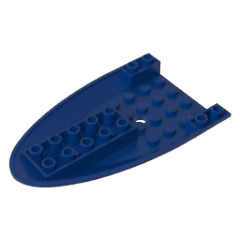 GOBRICKS GDS-1587 Aircraft Fuselage Forward Bottom Curved 6 x 10 with 3 Holes - YWOBB