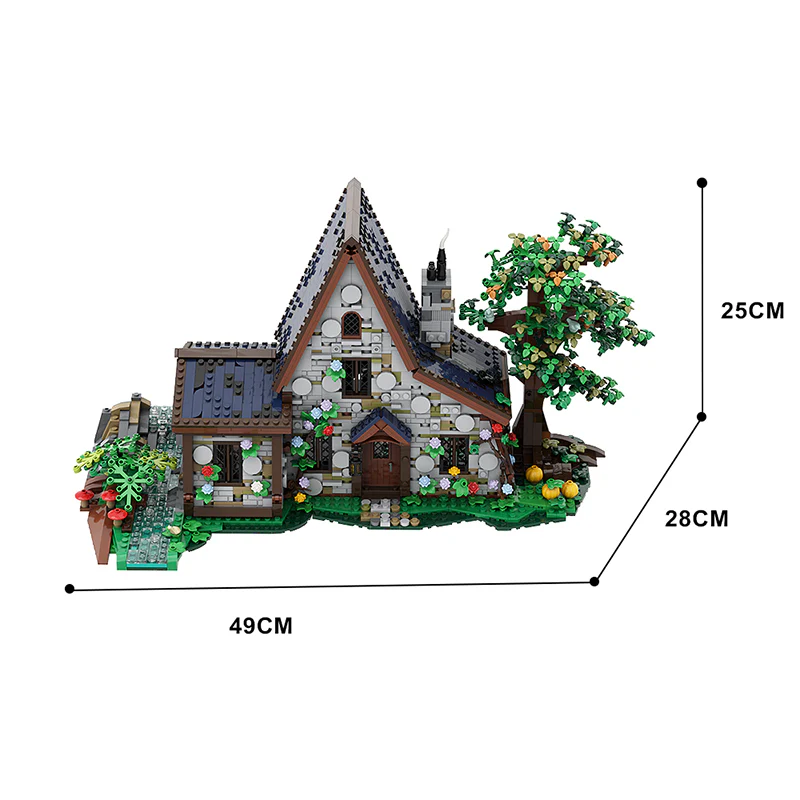 GOBRICKS MOC A1021 witch house - YWOBB