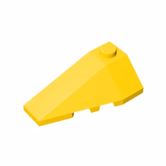 GOBRICKS GDS-755 Wedge 4 x 2 Triple Left - YWOBB