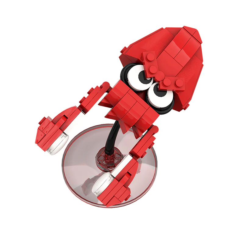 GOBRICKS MOC A0277Y02 red squid - YWOBB
