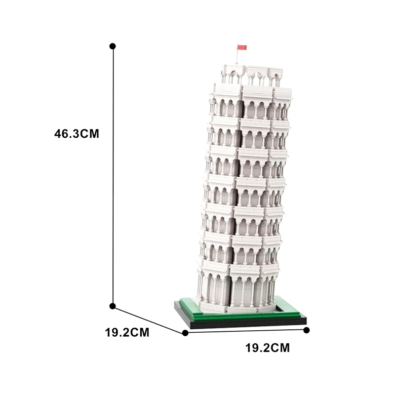 GOBRICKS MOC 141248 leaning tower of pisa - YWOBB