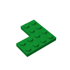 GOBRICKS GDS-696 Plate 4 x 4 Corner - YWOBB