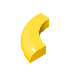 GOBRICKS GDS-1275 Round Corner 5 x 5 x 1 without Studs - YWOBB