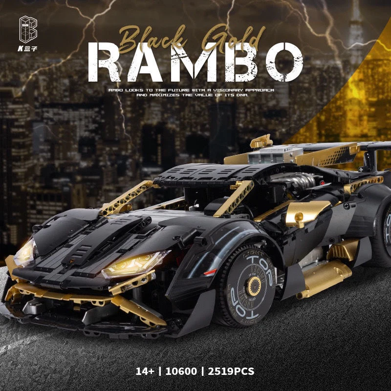 KBOX 10600 Black Gold Rambo Lamborghini Huracán STO - YWOBB