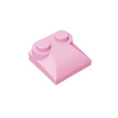 GOBRICKS GDS-800  Curved 2 x 2 x 2/3 with Two Studs and Curved Sides - YWOBB