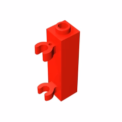 GOBRICKS GDS-738  Modified 1 x 1 x 3 with 2 Clips Vertical - YWOBB