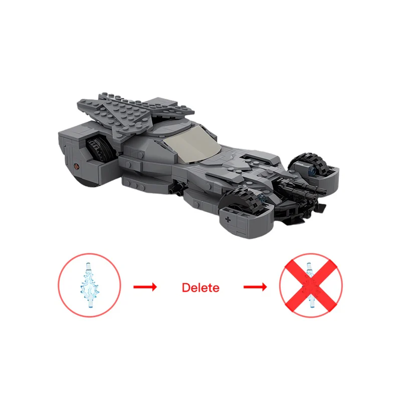 GOBRICKS MOC 177513 BATMOBILE FROM