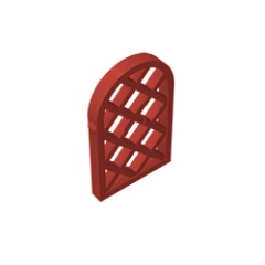 GOBRICKS GDS-989 Pane for Window 1 x 2 x 2 2/3 Lattice Diamond with Rounded Top - YWOBB