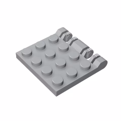 GOBRICKS GDS-1132 Hinge Plate 3 x 4 Locking Dual 2 Finger, 9 Teeth - YWOBB