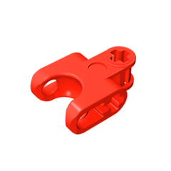 GOBRICKS GDS-1205 Axle Connector 2 x 3 with Ball Joint Socket - Closed Sides, Straight Forks with Open Axle - YWOBB