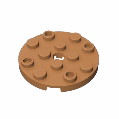 GOBRICKS GDS-841 Round 4 x 4 with Hole - YWOBB