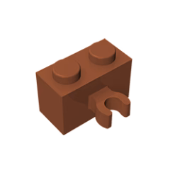 GOBRICKS GDS-651 Modified 1 x 2 with Open O Clip Thick - YWOBB