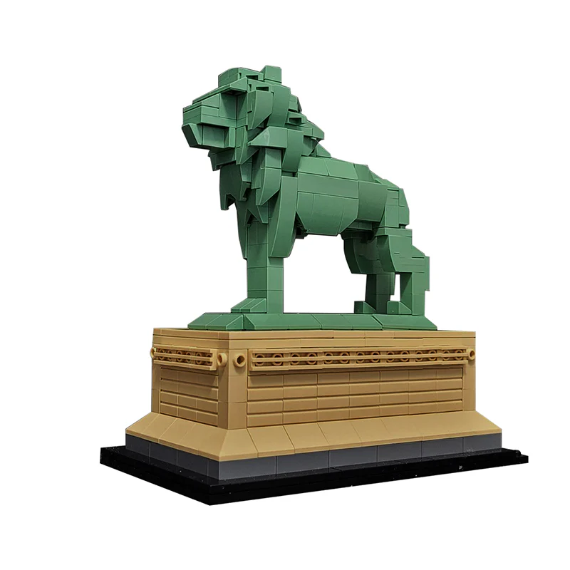 GOBRICKS MOC 53134 Art Institute Lion (Chicago) - YWOBB