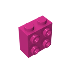 GOBRICKS GDS-1117 Modified 1 x 2 x 1 2/3 with Studs on Side - YWOBB