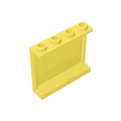GOBRICKS GDS-751 Panel 1 x 4 x 3 with Side Supports - Hollow Studs - YWOBB