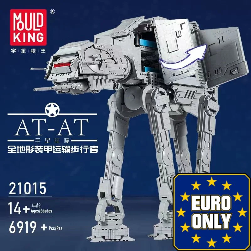 Mould King 21015 Minifig Scale AT-AT w/ Interior OVP EU Warehouse Version - YWOBB