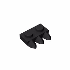 GOBRICKS GDS-871  Modified 1 x 2 with 3 Teeth - YWOBB