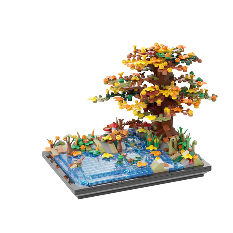 GOBRICKS MOC 55872 Tree on a Lake Autumn - YWOBB