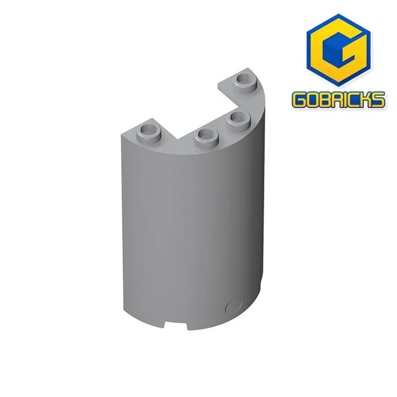 GOBRICKS GDS-1164 Cylinder Half 2 x 4 x 5 with 1 x 2 Cutout - YWOBB