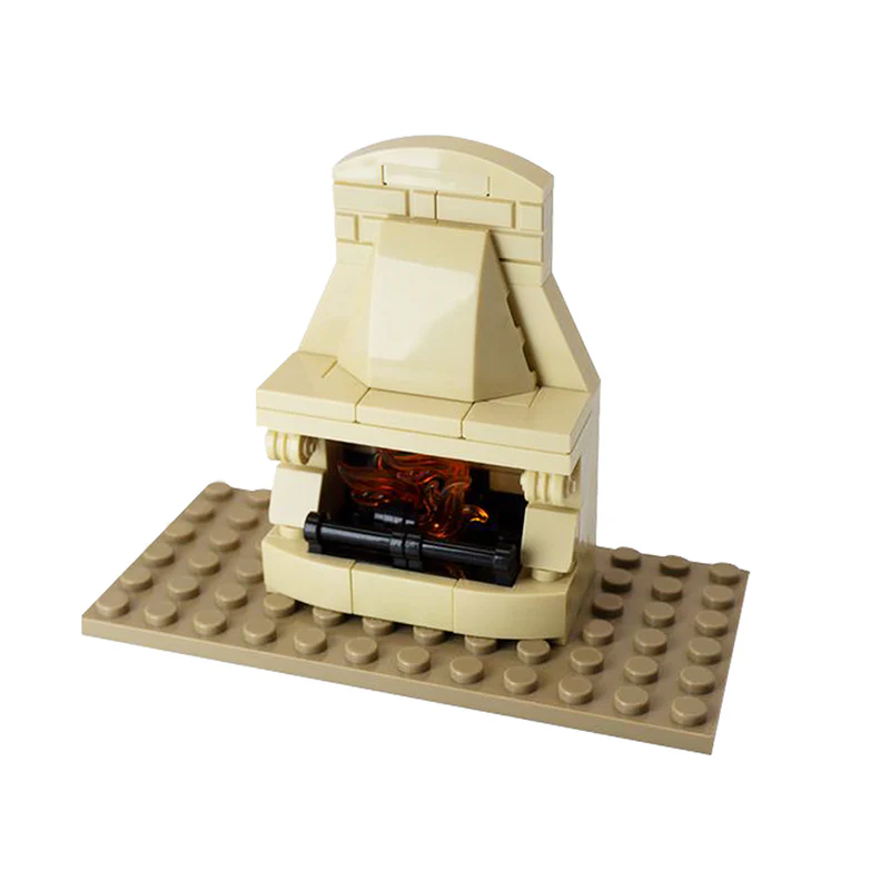GOBRICKS MOC 136396 Classic Fireplace - YWOBB
