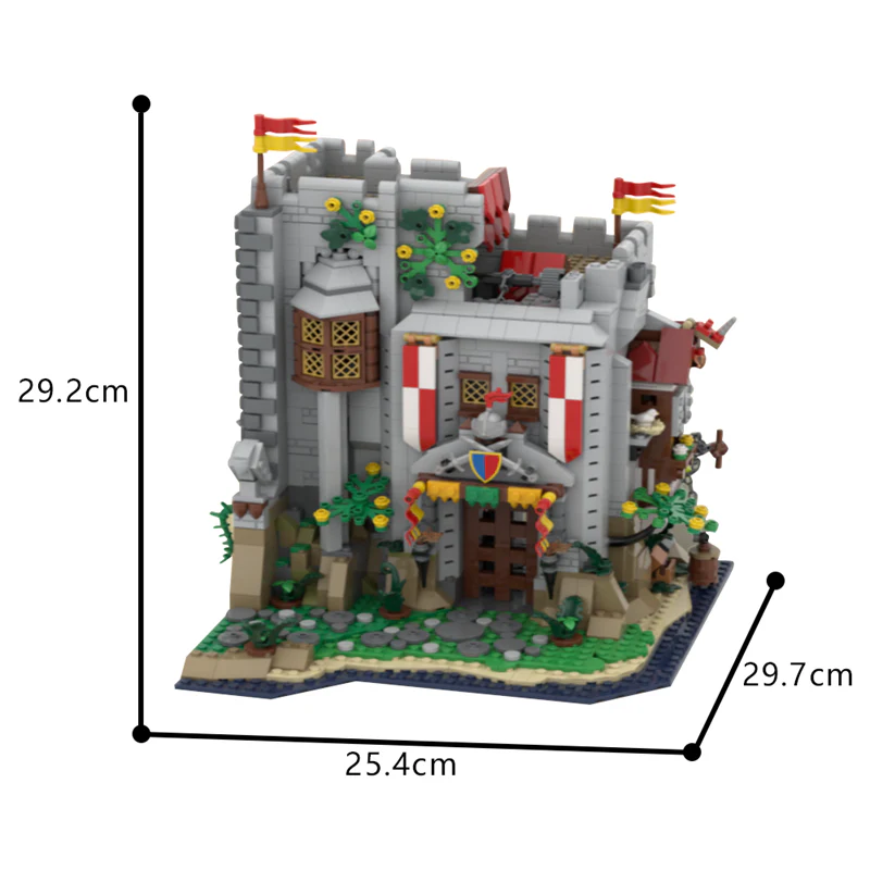 GOBRICKS MOC 184109 Lion's caslte gatekeeper tower - YWOBB