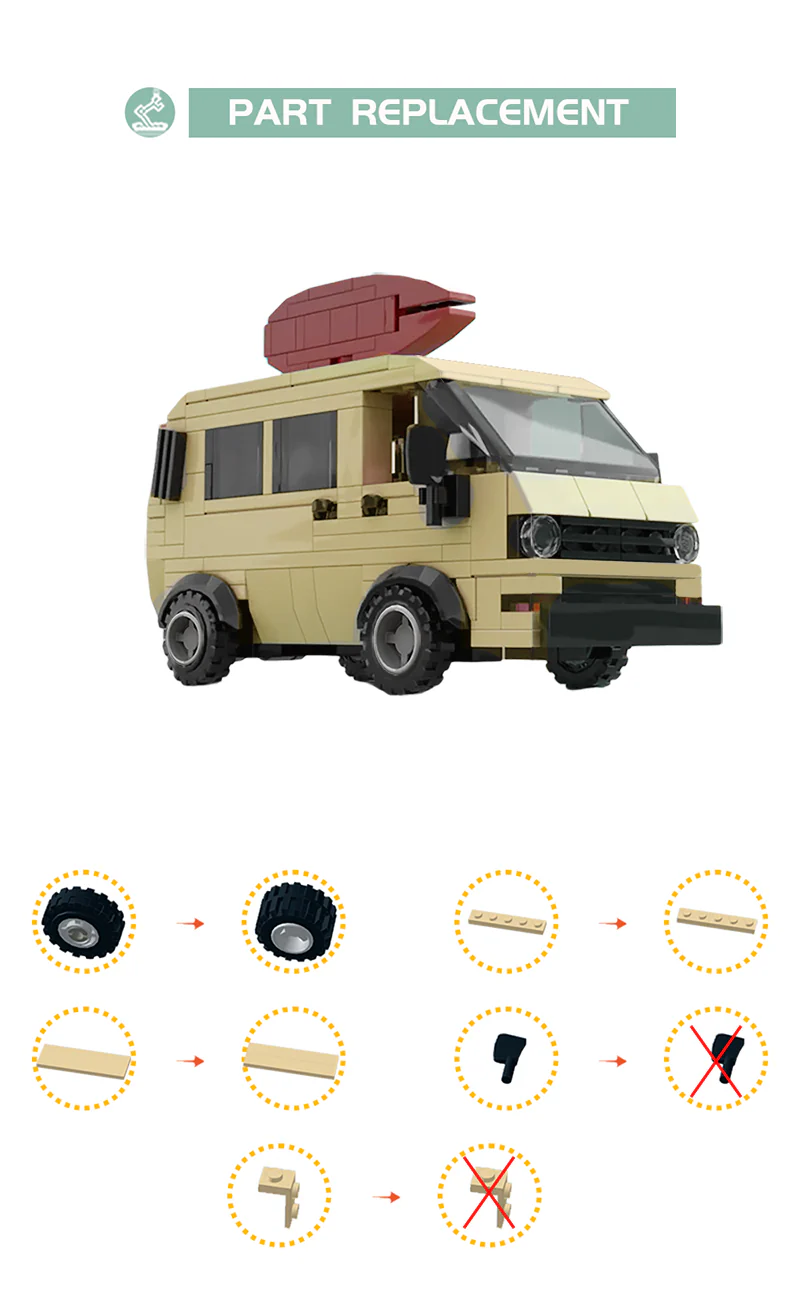 MOC 101026 Surfer Boy Pizza Van - YWOBB