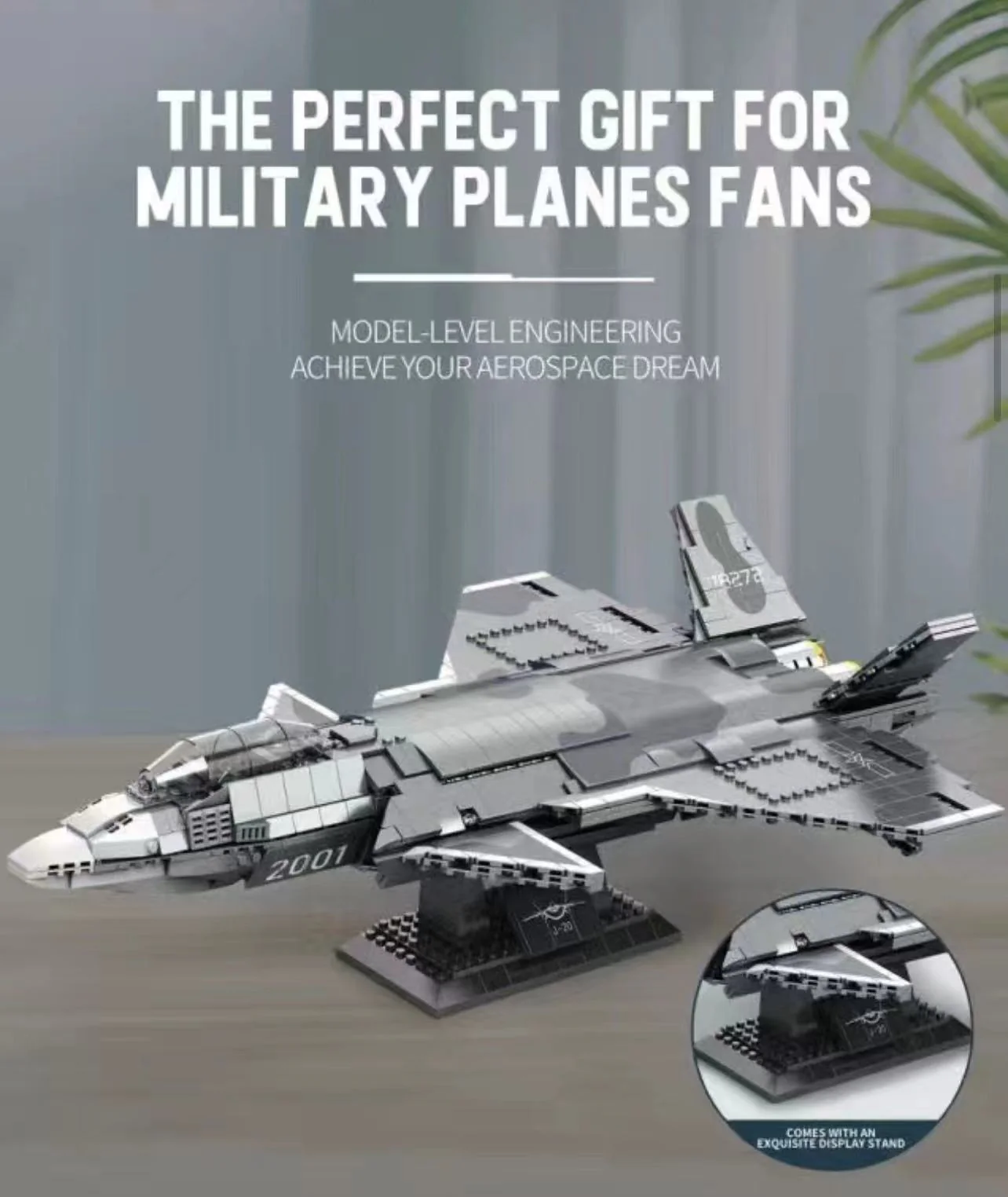 Reobrix 33025 Chinese J-20 Stealth Fighter - YWOBB