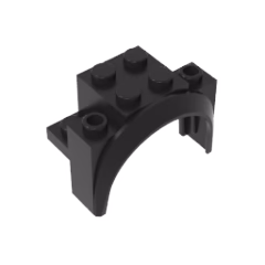 GOBRICKS GDS-2021 Vehicle Mudguard 4 x 2 1/2 x 2 1/3 with Arch Round - YWOBB