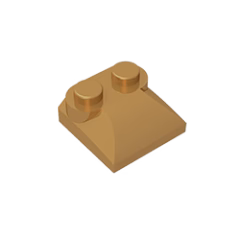 GOBRICKS GDS-800  Curved 2 x 2 x 2/3 with Two Studs and Curved Sides - YWOBB