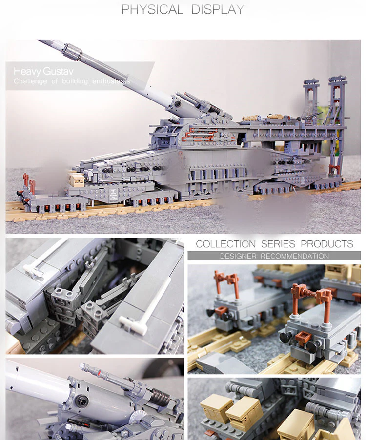 KAZI KY10005 1:72 German 80cm H[E] Railway Gun 