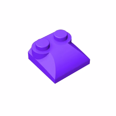 GOBRICKS GDS-800  Curved 2 x 2 x 2/3 with Two Studs and Curved Sides - YWOBB