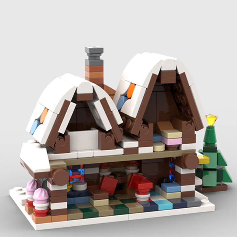 GOBRICKS MOC 113279 Mini 10267 Gingerbread House - YWOBB