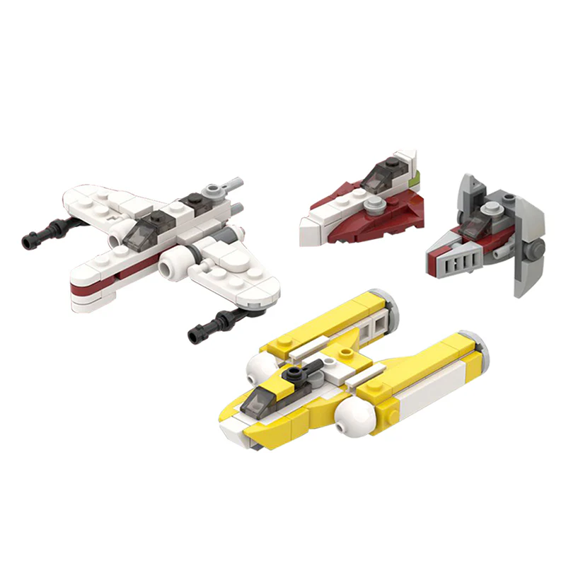 GOBRICKS MOC 42376 Micro Republic Starfighters - YWOBB