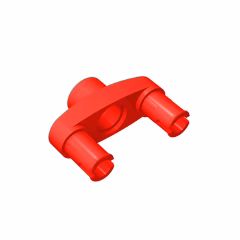 GOBRICKS GDS-1035 Pin Connector 3L with 2 Pins and Center Hole - YWOBB