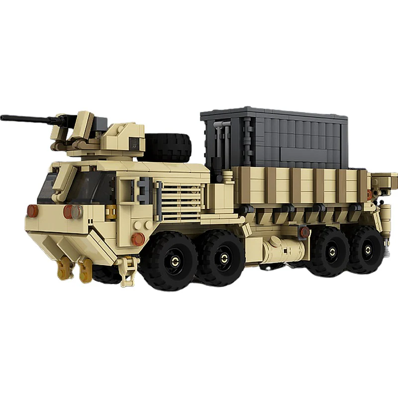 GOBRICKS MOC 177525 Oshkosh HEMTT- M985A4 - Heavy Expanded Mobility Tactical Truck - YWOBB