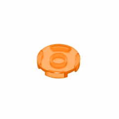 GOBRICKS GDS-611 Round 2 x 2 with Bottom Stud Holder - YWOBB