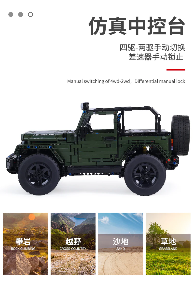 Mould King 13124 1:8 WRANGLER - YWOBB