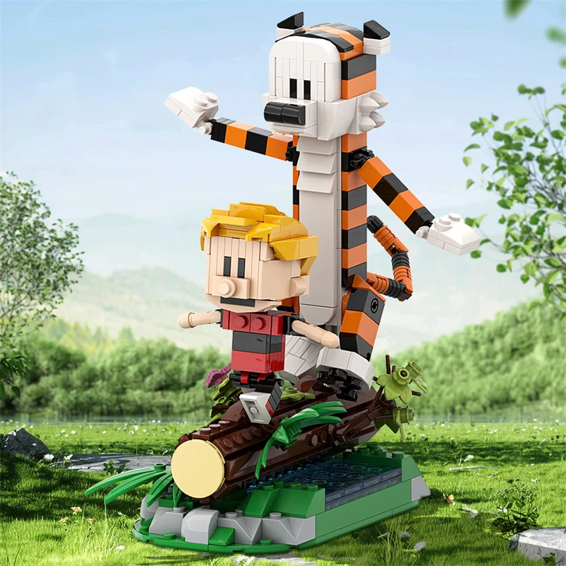 GOBRICKS MOC A1392 Calvin And Hobbes - Tigger - YWOBB