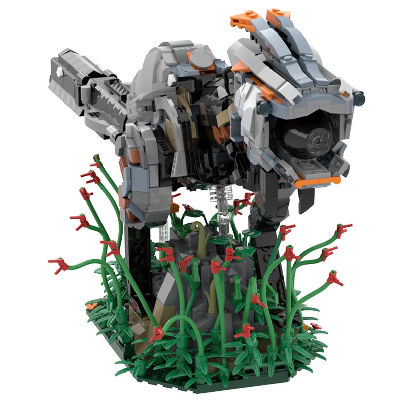 GOBRICKS MOC A1300 Zero Dawn on the Horizon - Red Eyed Observer - YWOBB