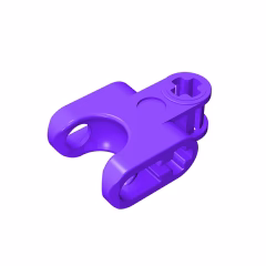 GOBRICKS GDS-1205 Axle Connector 2 x 3 with Ball Joint Socket - Closed Sides, Straight Forks with Open Axle - YWOBB