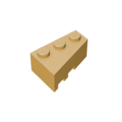 GOBRICKS GDS-595 Wedge 3 x 2 Right - YWOBB