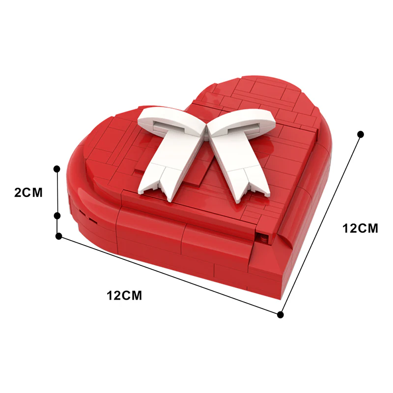 GOBRICKS MOC 35227 Heart Box - YWOBB