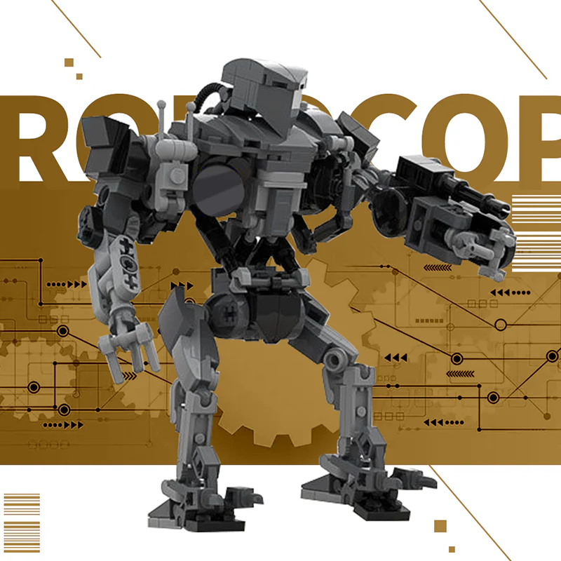 GOBRICKS MOC 87785 RoboCAIN from RoboCop 2 1990 - Caine, the evil cyborg Endboss - YWOBB