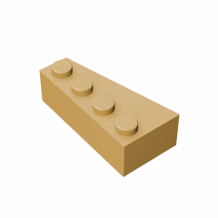 GOBRICKS GDS-593 Wedge 4 x 2 Right - YWOBB