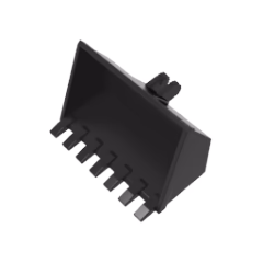 GOBRICKS GDS-90116 Vehicle Digger Bucket 7 Teeth 3 x 6 with Locking 2 Finger Hinge - YWOBB