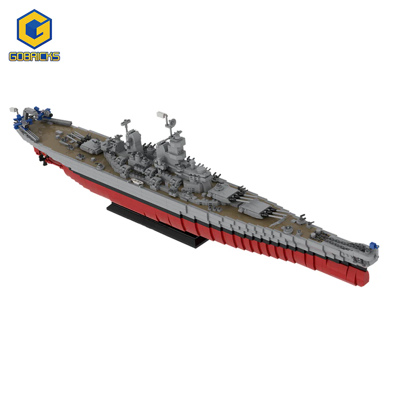 GOBRICKS MOC 31764 Iowa-Class Battleship USS Missouri - YWOBB