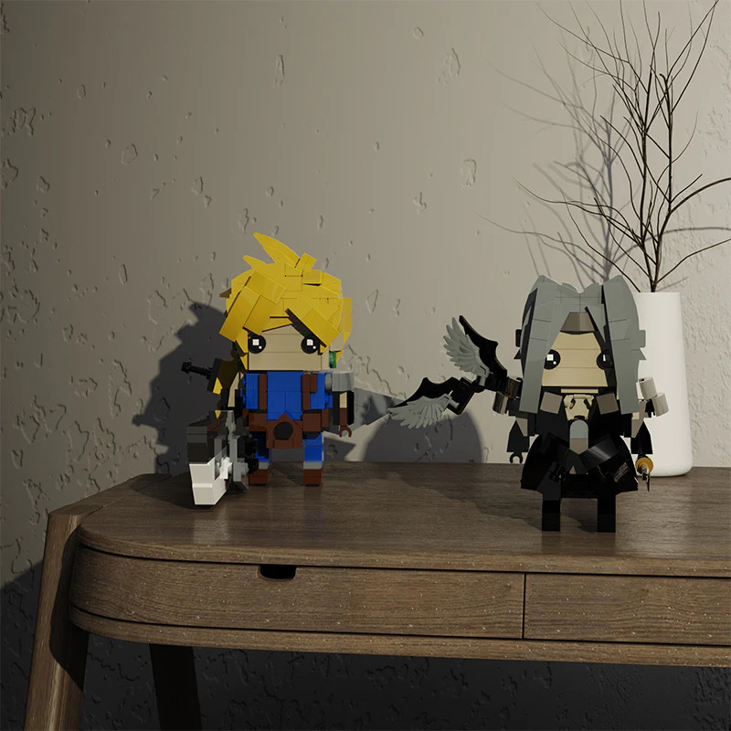 MOC C7781 Final Fantasy Cloud And Sephiroth Square Head - YWOBB
