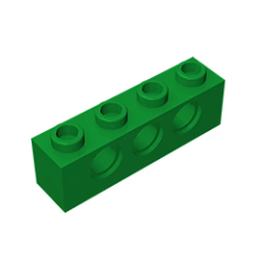 GOBRICKS GDS-625  Brick 1 x 4 with Holes - YWOBB